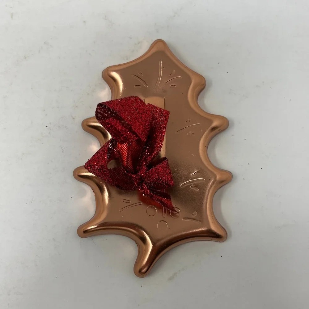 Vintage Copper Cookie Cutter Set Holiday Christmas Shapes 10pc Tree Star